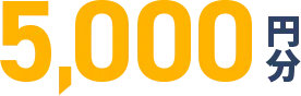 5,000円分