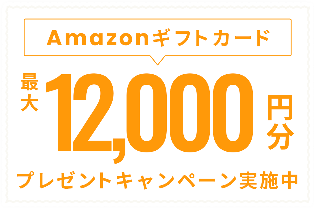 Amazonギフトカードプレゼントキャンペーン実施中 最大12,000円分