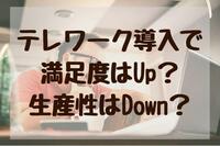 テレワーク導入で満足度はupするものの生産性はdown？