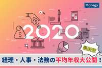 経理・人事・法務の平均年収大公開！ -2020年版