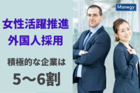 「女性活躍推進」と「外国人採用」に積極的な企業は5～6割程度。今後取り組みを進める上でのポイントは？