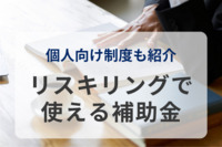 リスキリングで使える補助金・個人向け制度も紹介