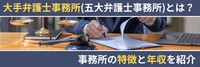 大手弁護士事務所（五大弁護士事務所）とは？事務所の特徴と年収を紹介