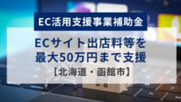 EC活用支援事業補助金　ECサイト出店料等を最大50万円まで支援【北海道・函館市】