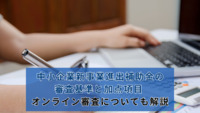 中小企業新事業進出補助金の審査基準と加点項目 オンライン審査についても解説