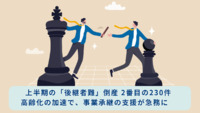 上半期の「後継者難」倒産 2番目の230件　高齢化の加速で、事業承継の支援が急務に　