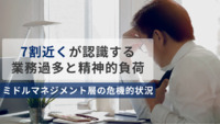 7割近くが認識する業務過多と精神的負荷～ミドルマネジメント層の危機的状況～
