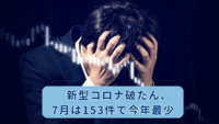 新型コロナ破たん、7月は153件で今年最少