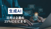 『生成AI』　活用は企業の25％にとどまる　 「業務効率化」が9割超、専門人材不足がネック