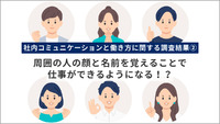 社内コミュニケーションと働き方に関する調査結果② ～周囲の人の顔と名前を覚えることで、仕事ができるようになる！？～