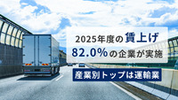 2025年度の「賃上げ」　82.0％の企業が実施　産業別トップは運輸業、トランプ関税の影響もジワリ