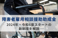 障害者雇用相談援助助成金とは？2024年・令和6度スタートの新制度を解説