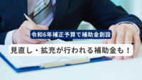 【中小企業庁】令和6年補正予算で補助金創設！見直し・拡充が行われる補助金も！