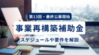 事業再構築補助金 第13回・最終公募開始！スケジュールや要件を解説