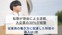 転勤が理由による退職、大企業の38％が経験　従業員の働き方に配慮した制度の導入は1割