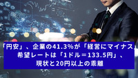 「円安」、企業の41.3％が「経営にマイナス」 希望レートは「1ドル＝133.5円」、現状と20円以上の乖離
