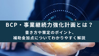 BCP・事業継続力強化計画とは？書き方や策定のポイント、補助金加点についてわかりやすく解説