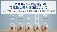 「スキルベース組織」の可能性と導入方法について。ジョブ型・メンバーシップ型との違いを踏まえて解説