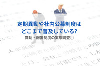 定期異動や社内公募制度はどこまで普及している?異動・配置制度の実態調査①