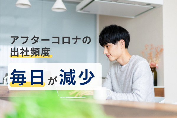 アフターコロナの出社頻度は「毎日」が減少