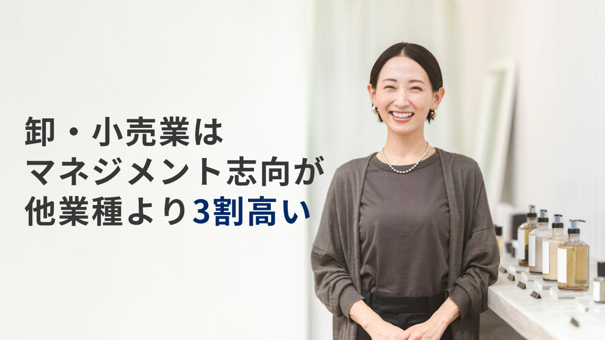 卸・小売業はマネジメント志向が他業種より3割高く