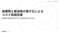 紙書類と郵送物の電子化によるコスト削減効果